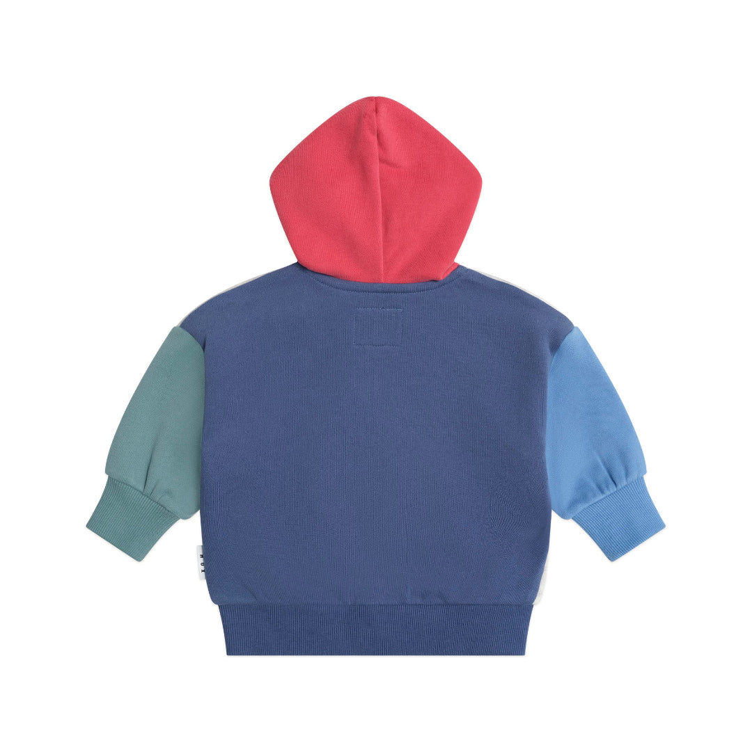 Colour Block Huxbear Zip Up Hoodie