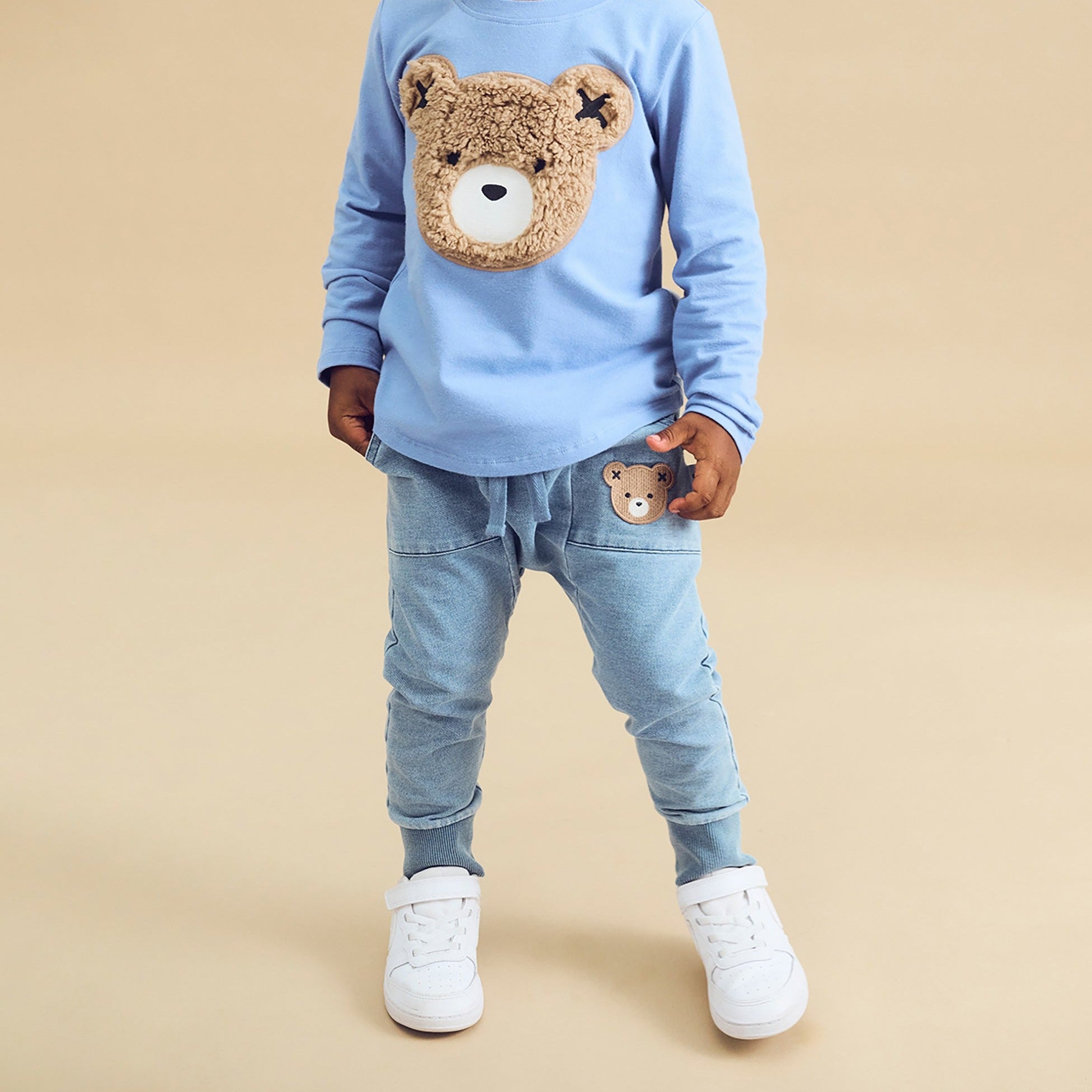 Denim Knit Huxbear Drop Crotch Pant