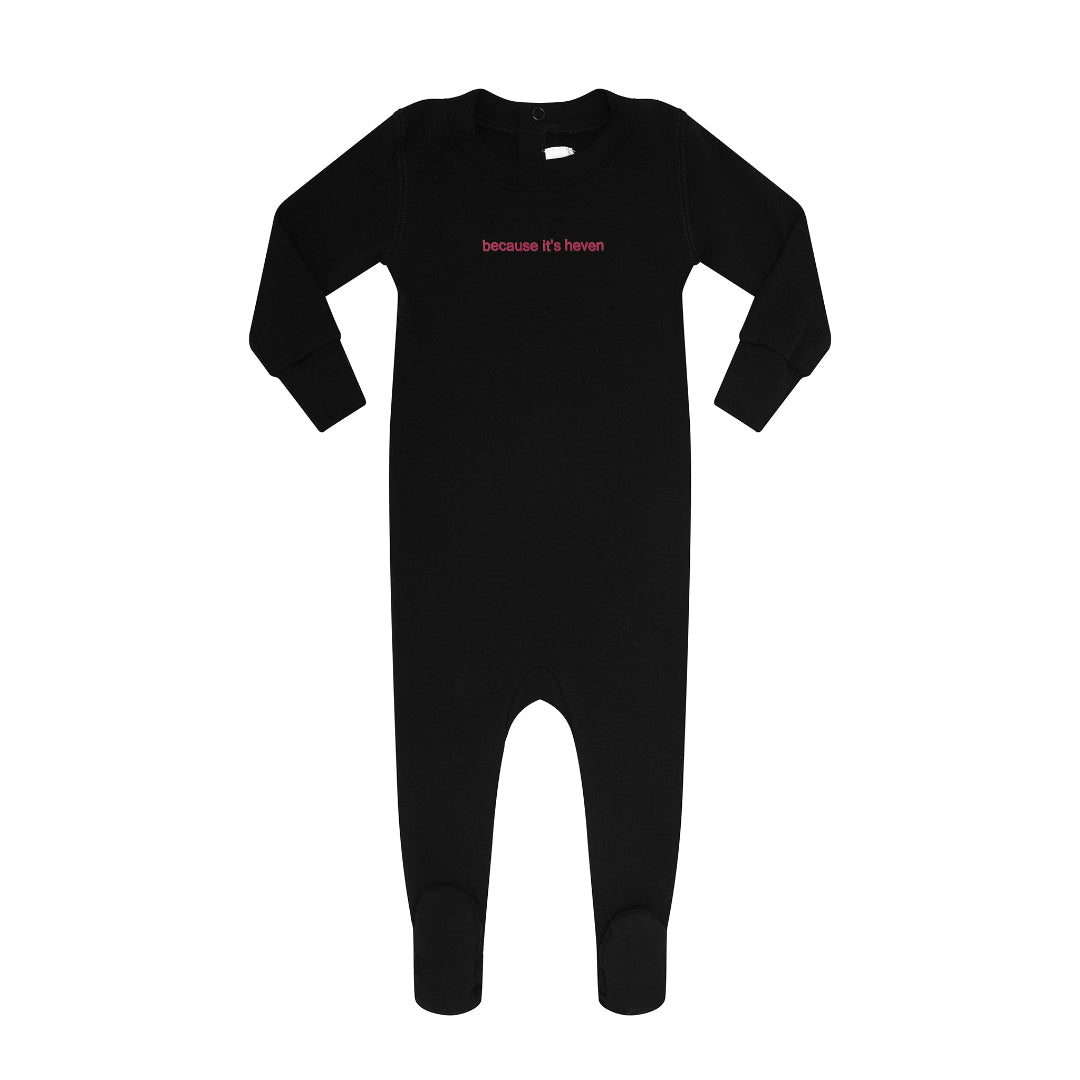 Black/Pink Because its Heven Footie