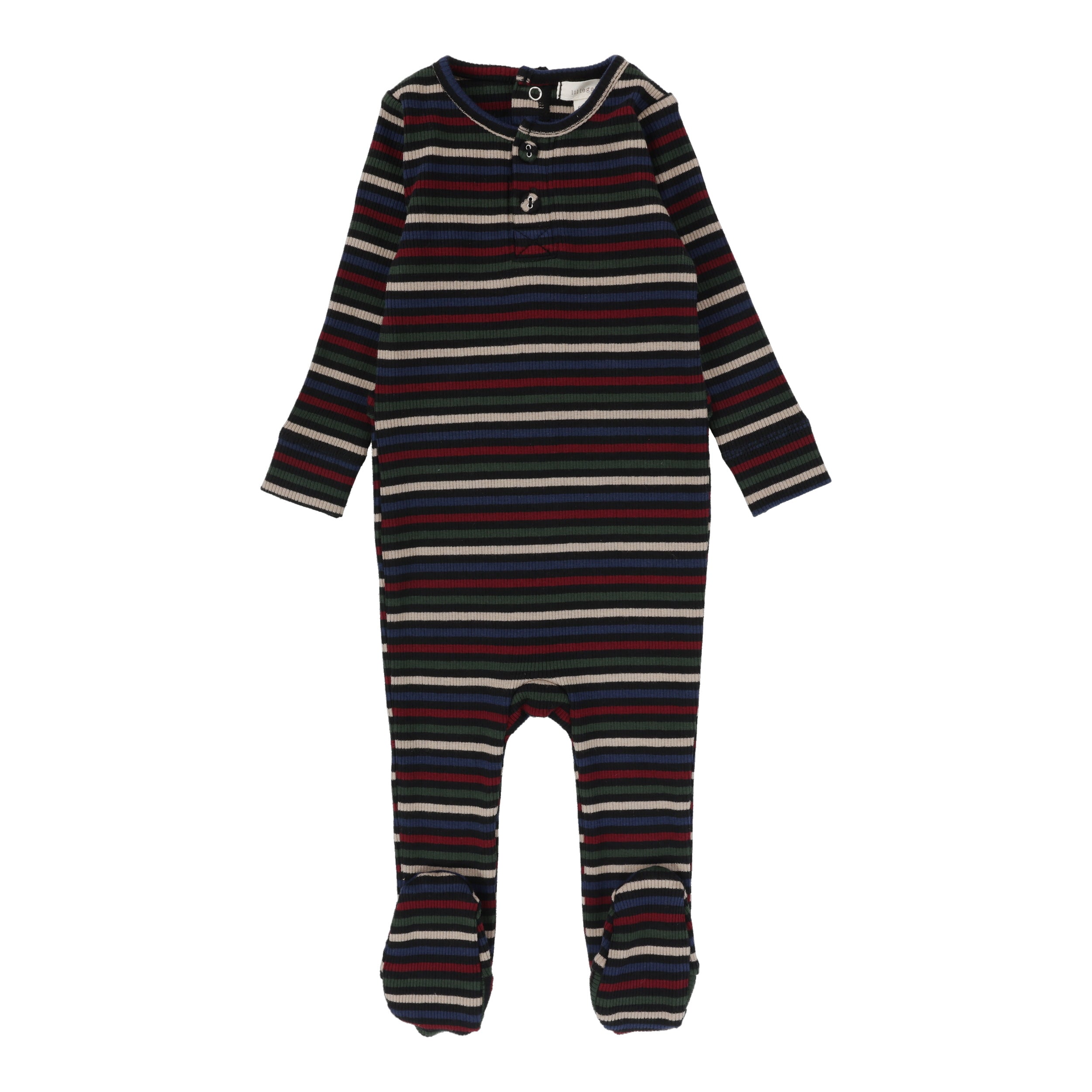 Multistripe Henley Footie