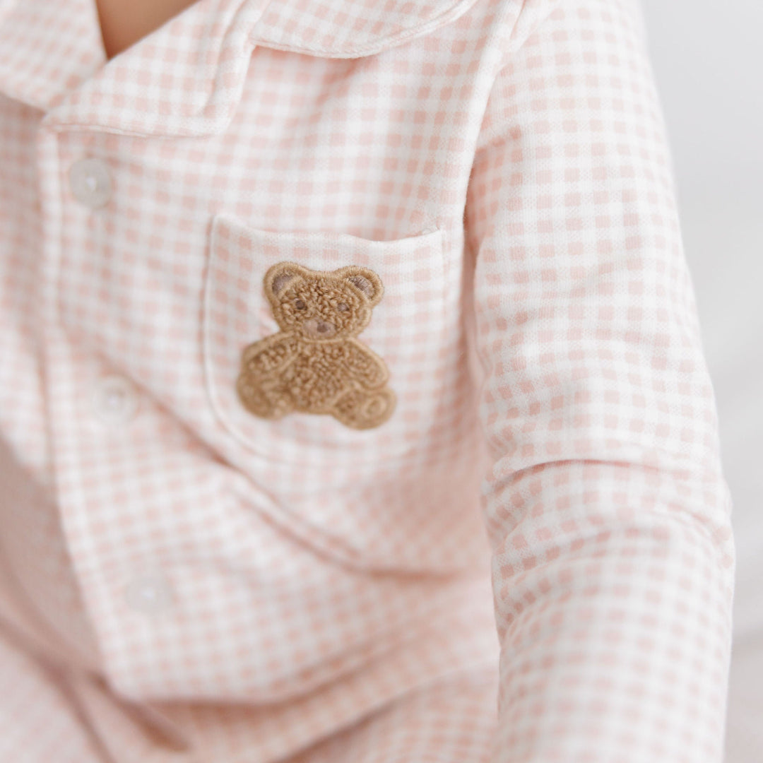 Pink Gingham Teddy Collection Pajamas