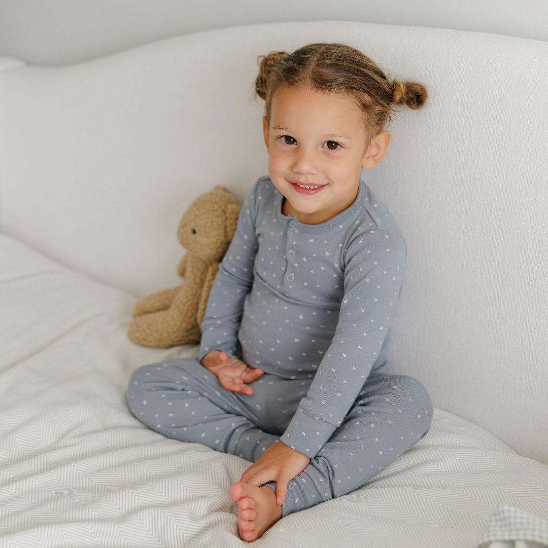 Blue Floral Leaf Collection Pajamas
