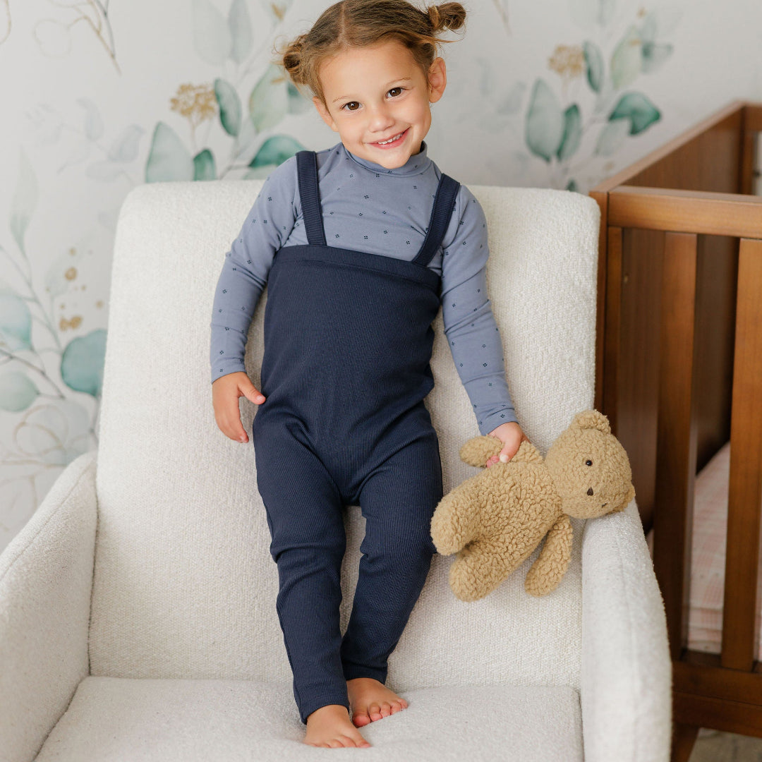 Blue Clover Print Collection Body Suit + Overalls