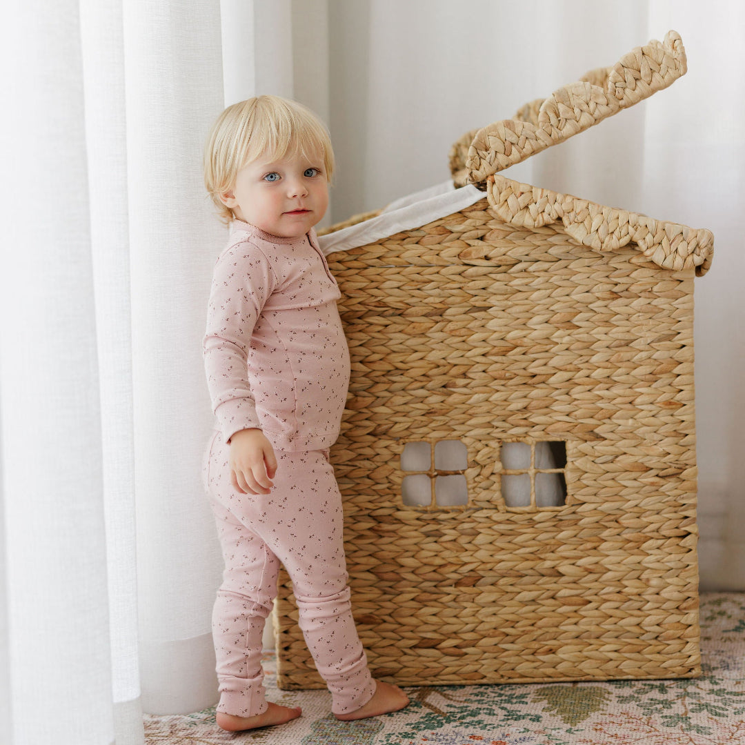 Pink Floral Leaf Collection Pajamas