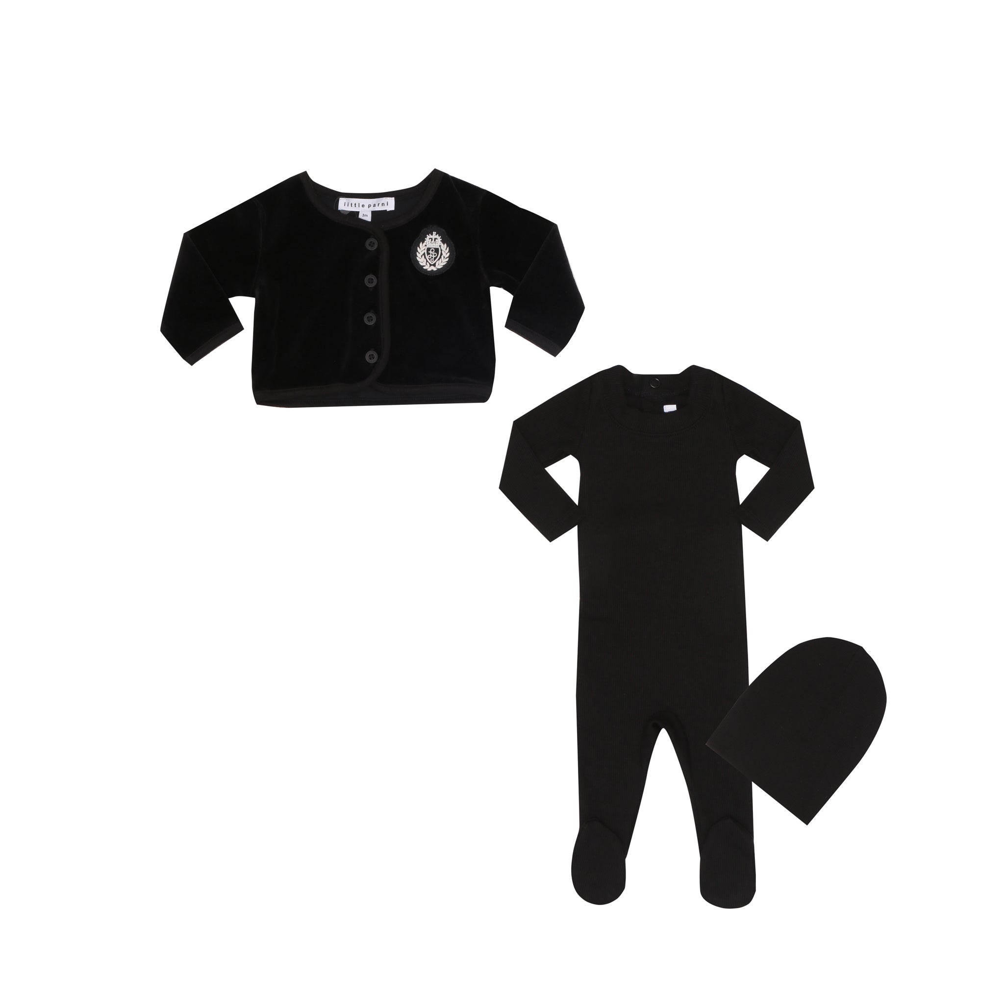 Black Baby Cardigan Set