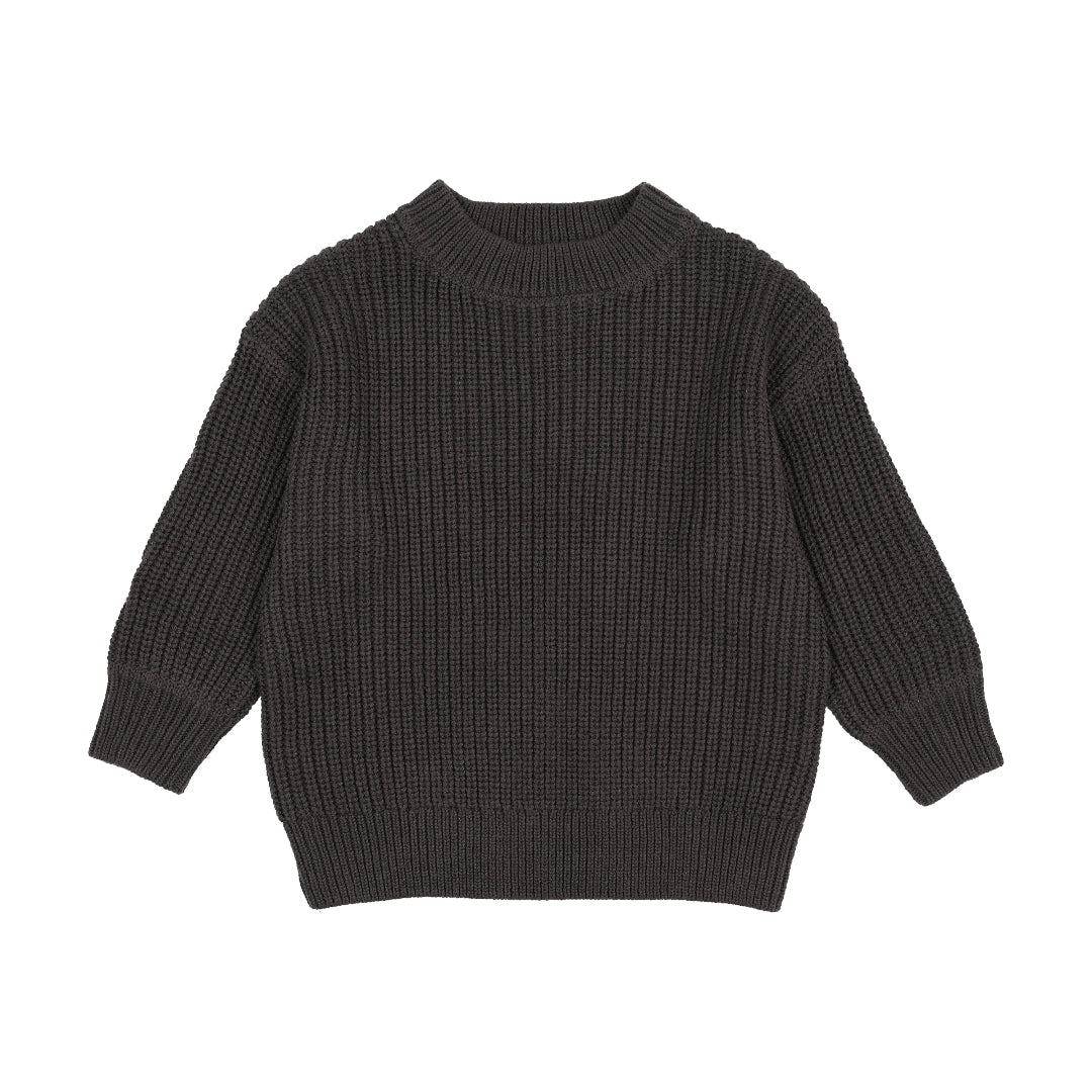 Grey Fisherman Ribbed Sweater