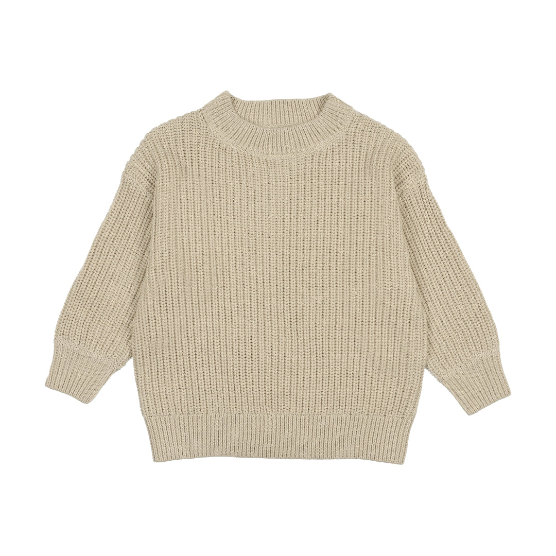 Natural Fisherman Ribbed Sweater