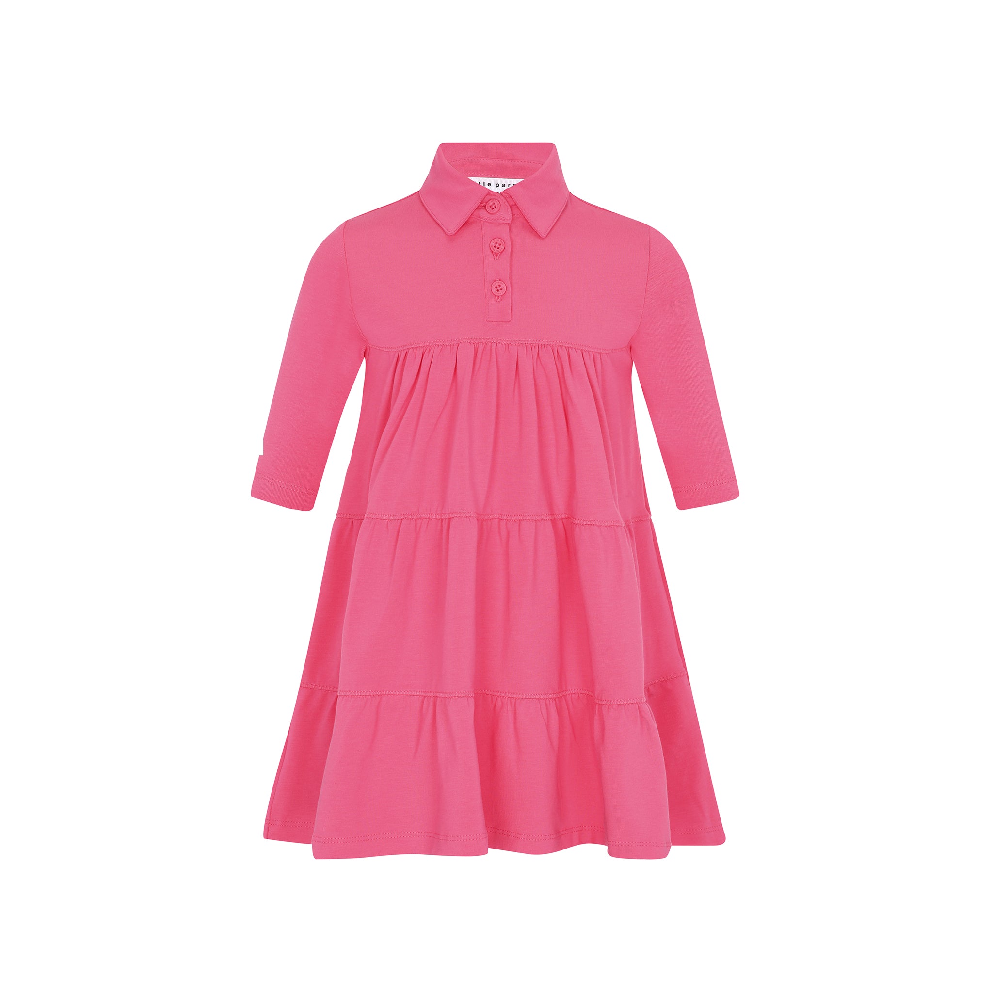 Hot Pink Tiered Logo Dress