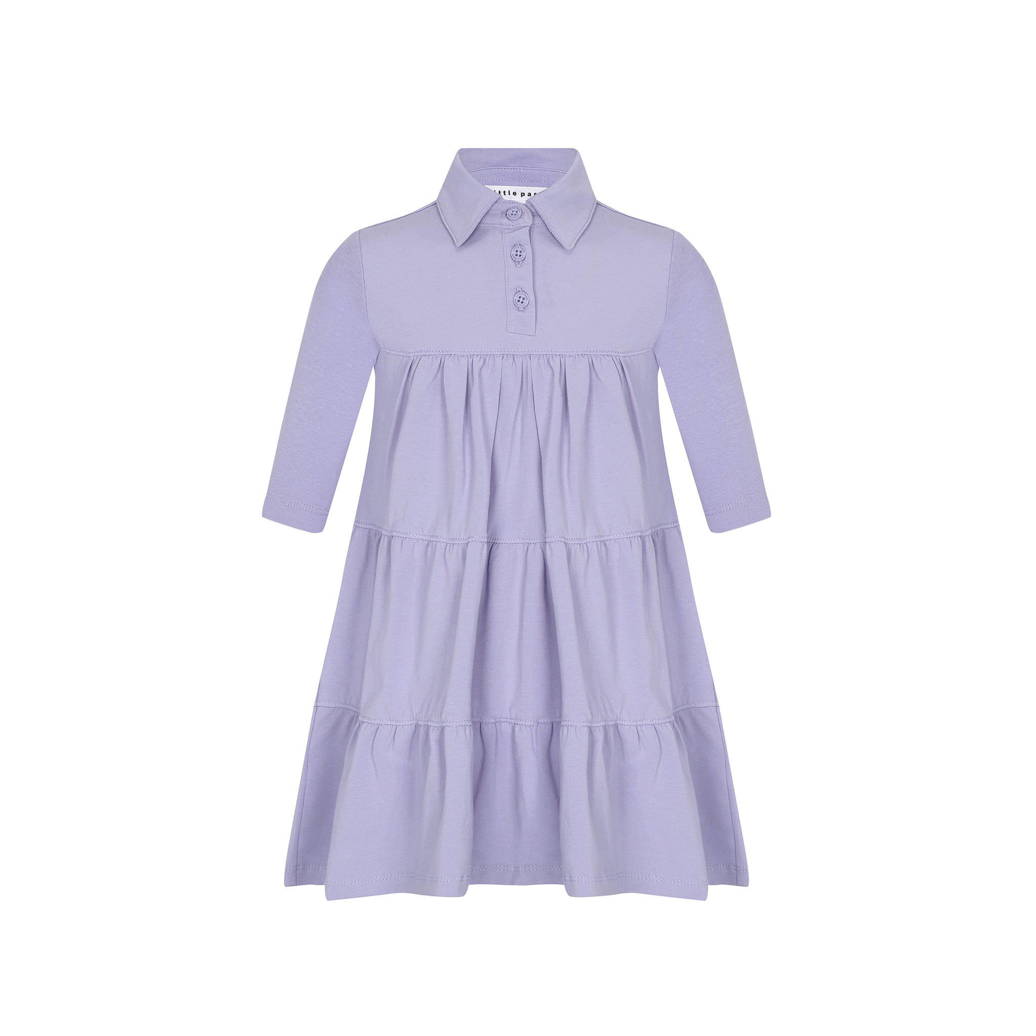 Lavender Tiered Logo Dress