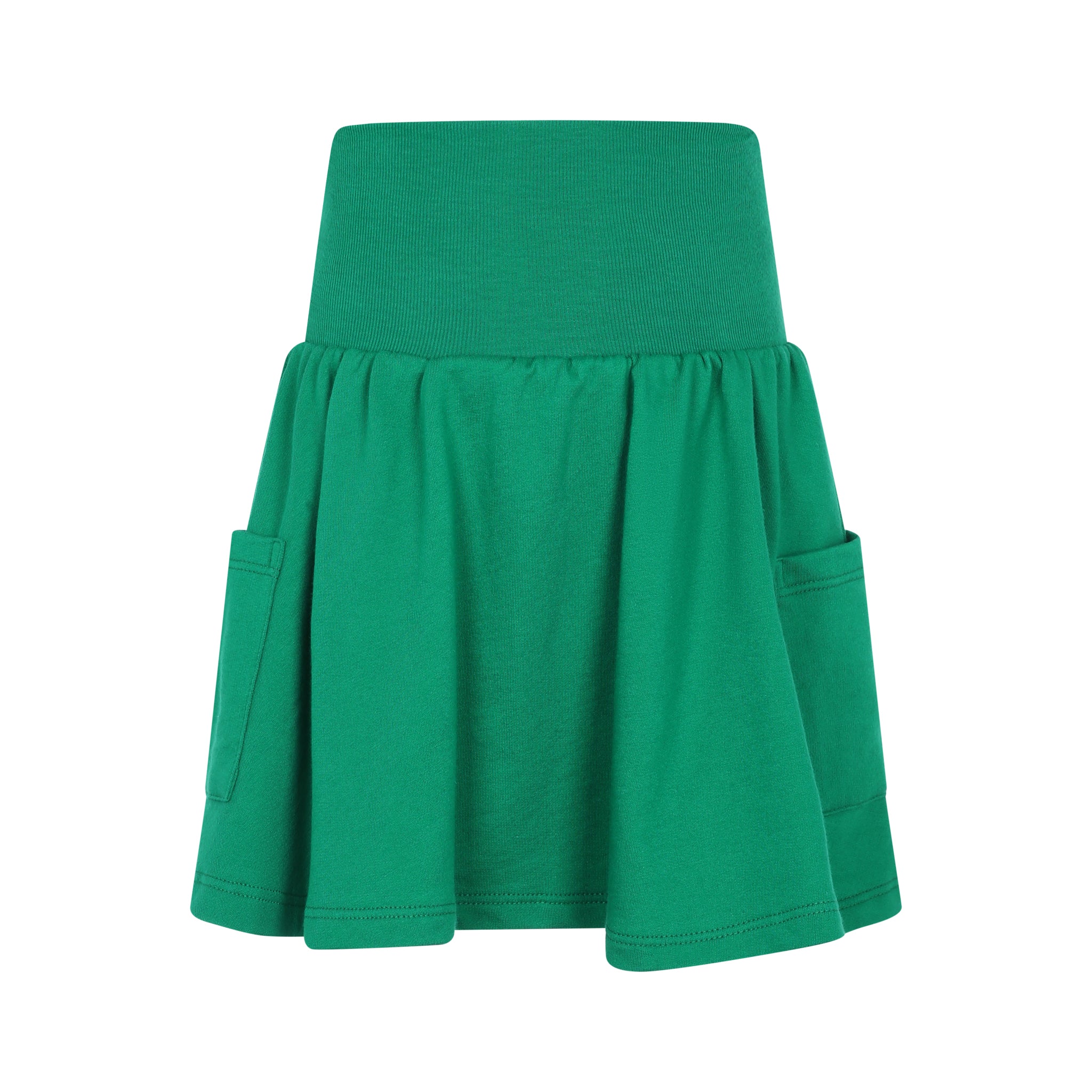 Green Short Tiered Skirt