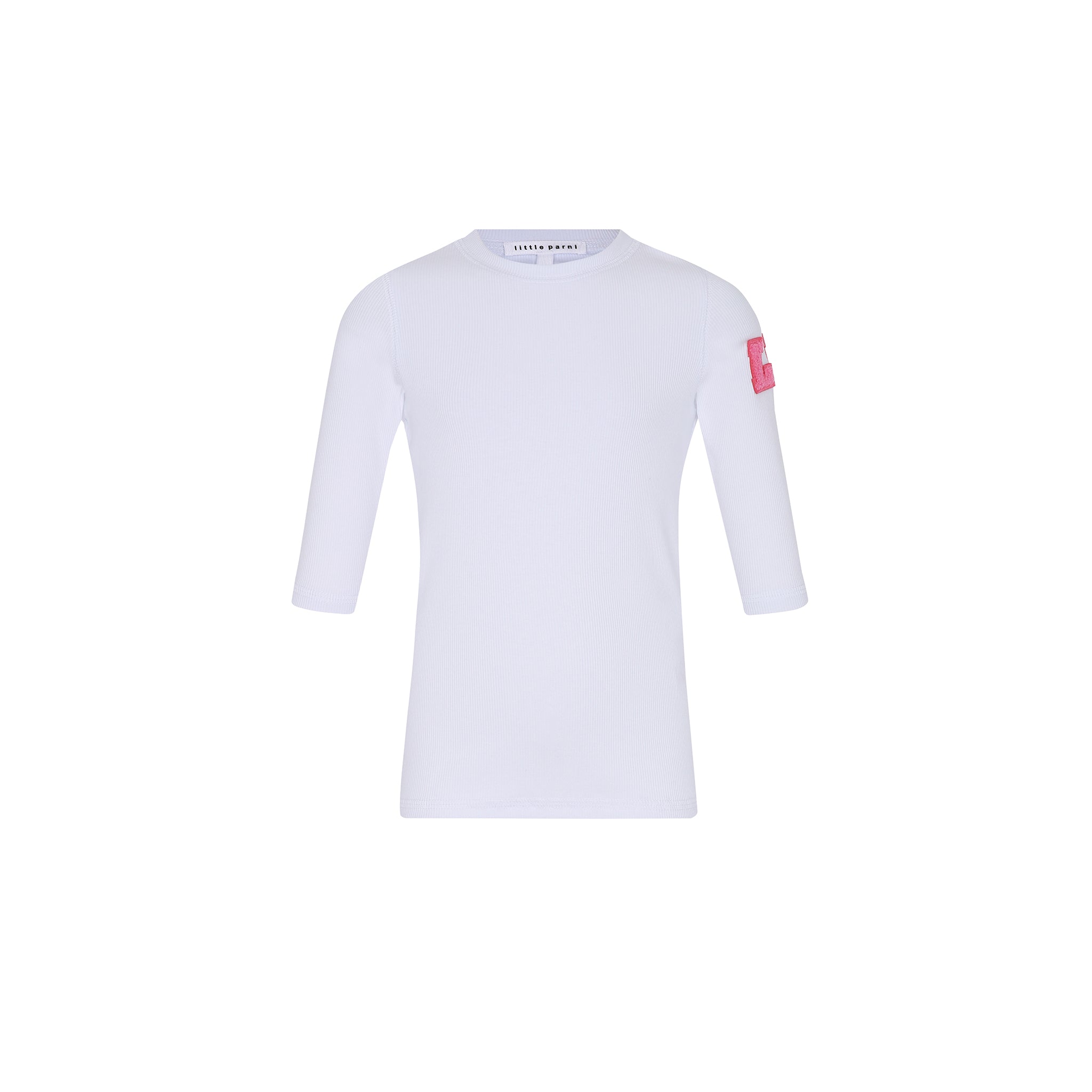 White/Hot Pink Logo Shirt