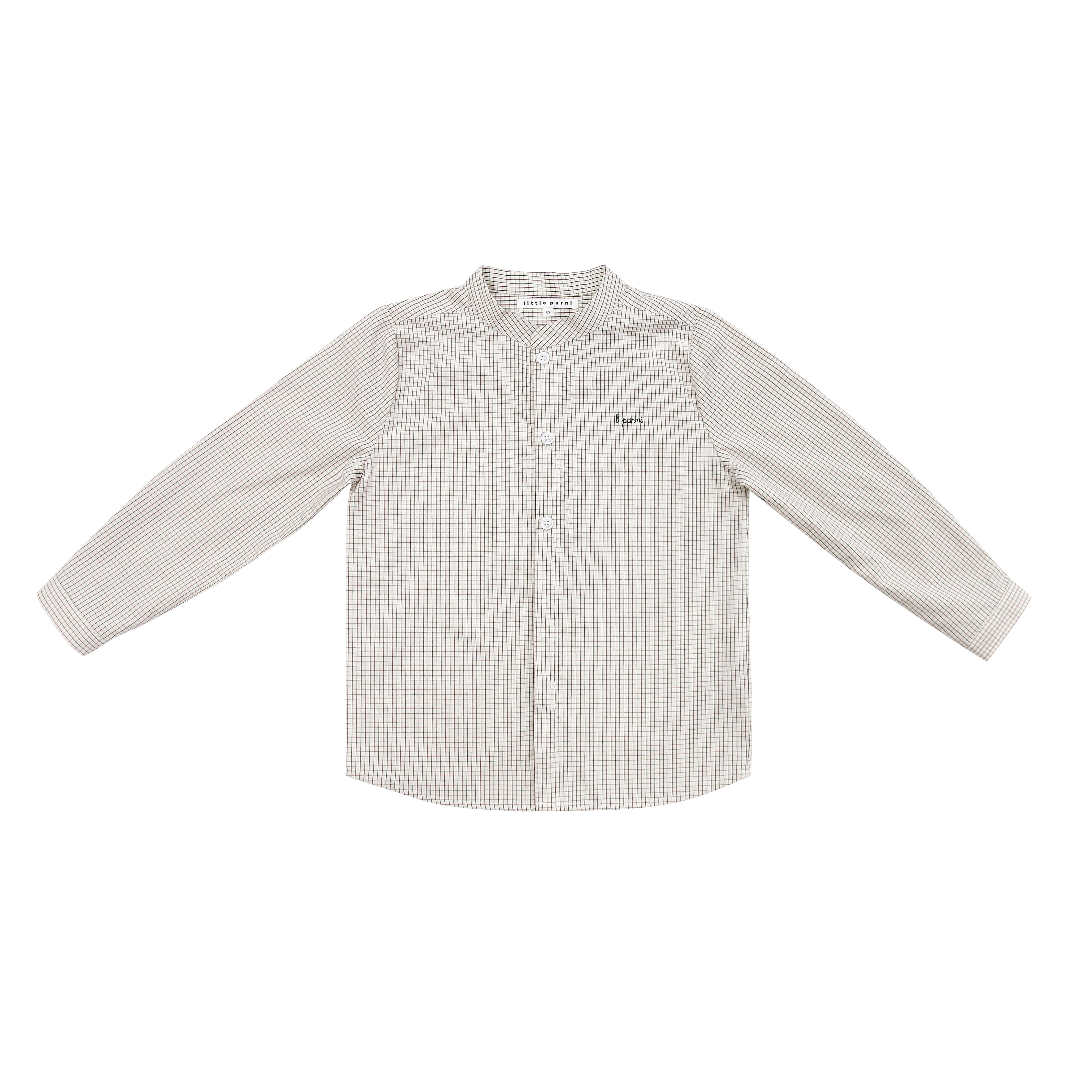 Black/ Burgundy Boys Tattersall Shirt
