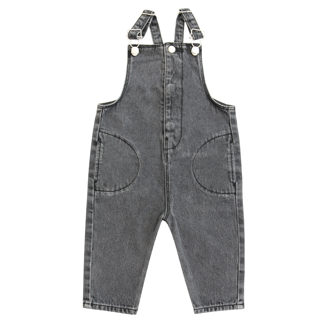 Black Denim Overalls
