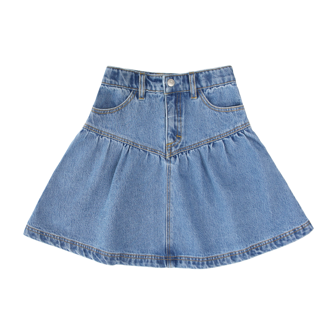 Blue Classic Denim Short Skirt