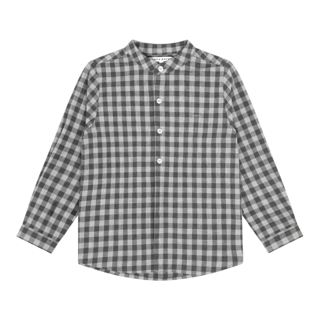 Grey Patterned Boy's Shirt
