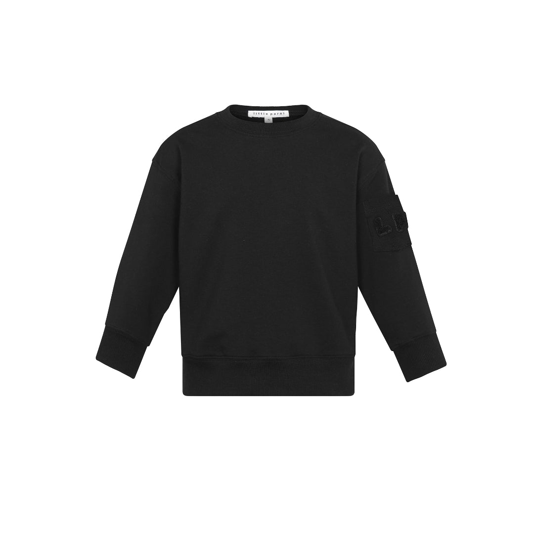 Black Boy's Pocket Sleeve Sweatshirt