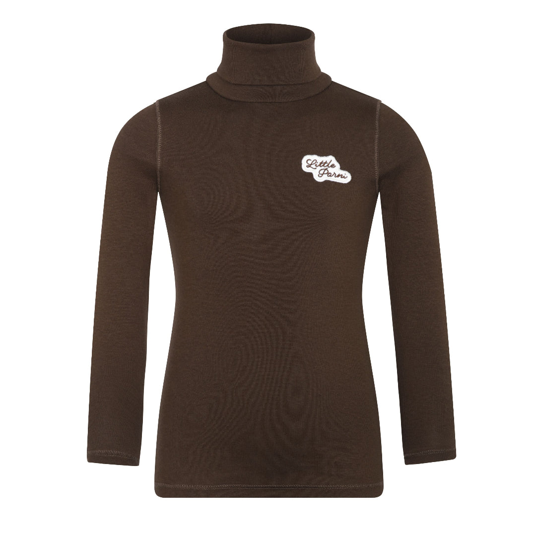 Brown Solid Tneck