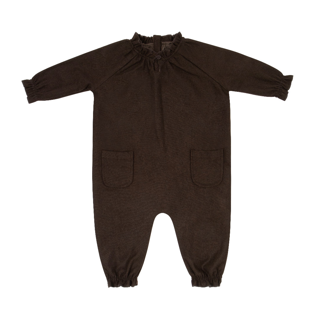 Brown Baby Girls Romper
