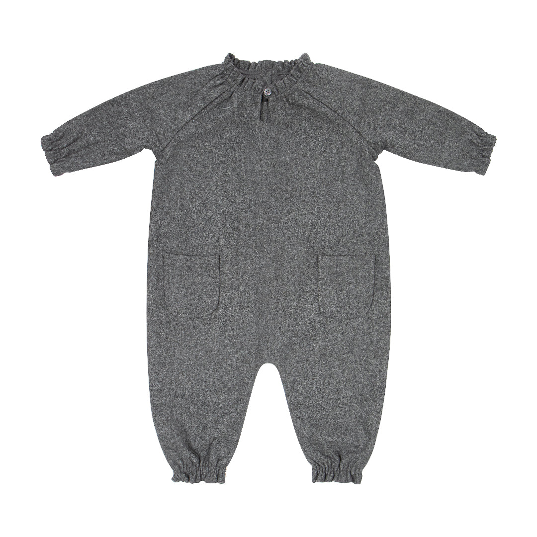 Grey Baby Girls Romper
