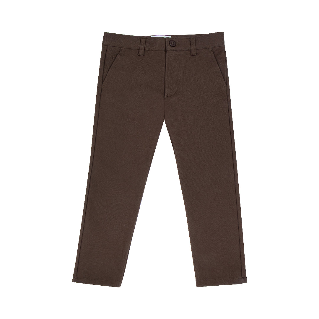 Brown Boys Stretch Pants
