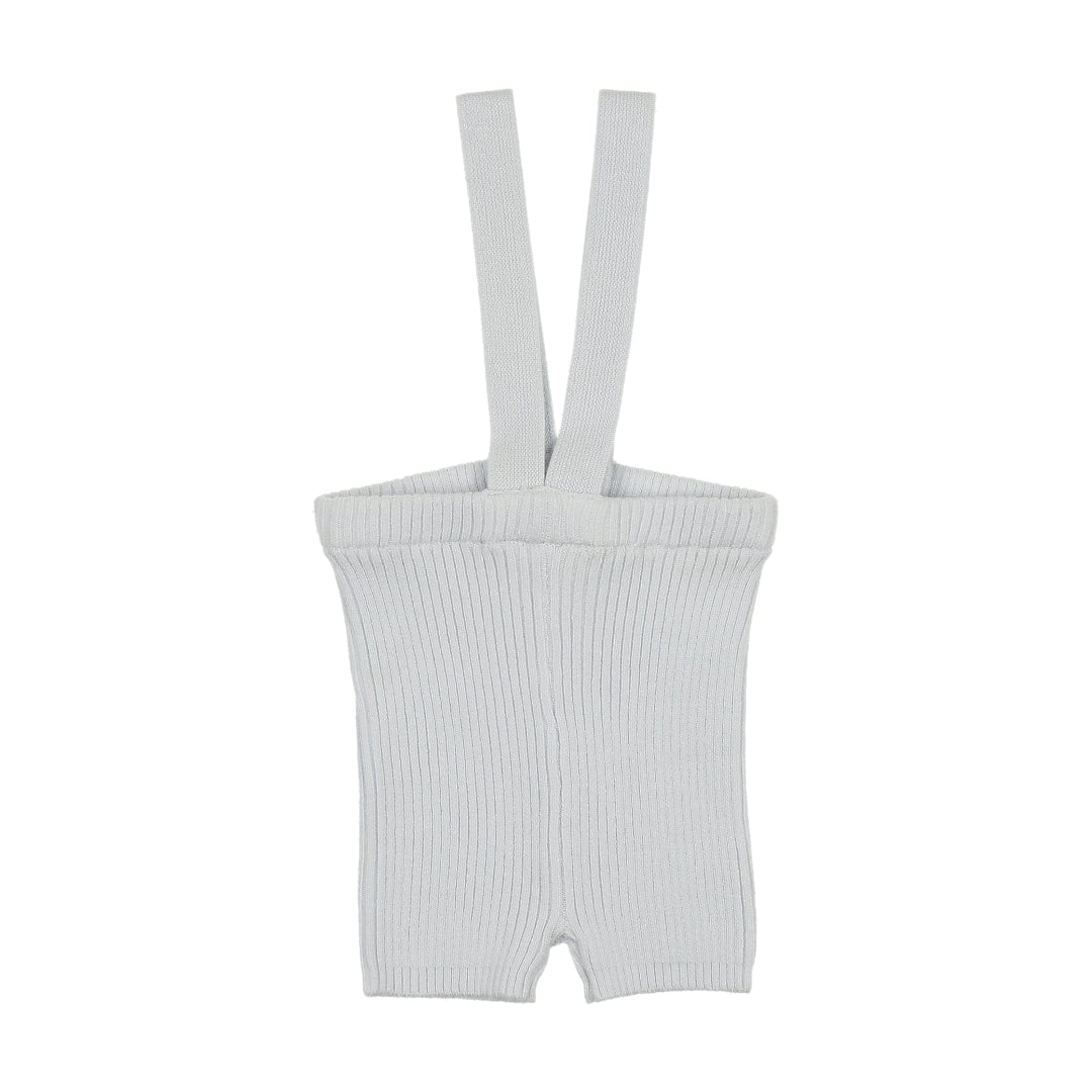 Clear Blue Knit Suspender Shorts