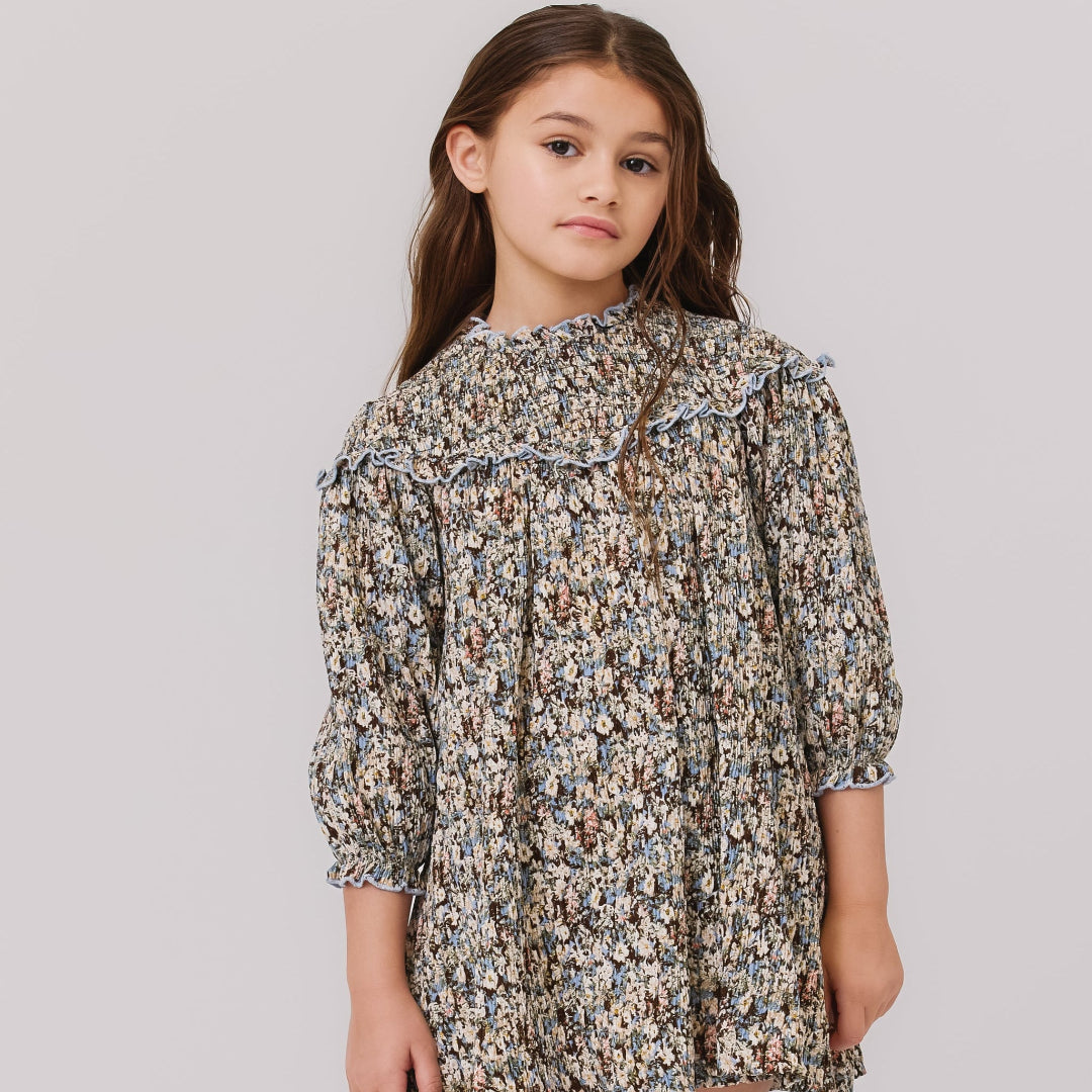 Blue Lila Smock Dress