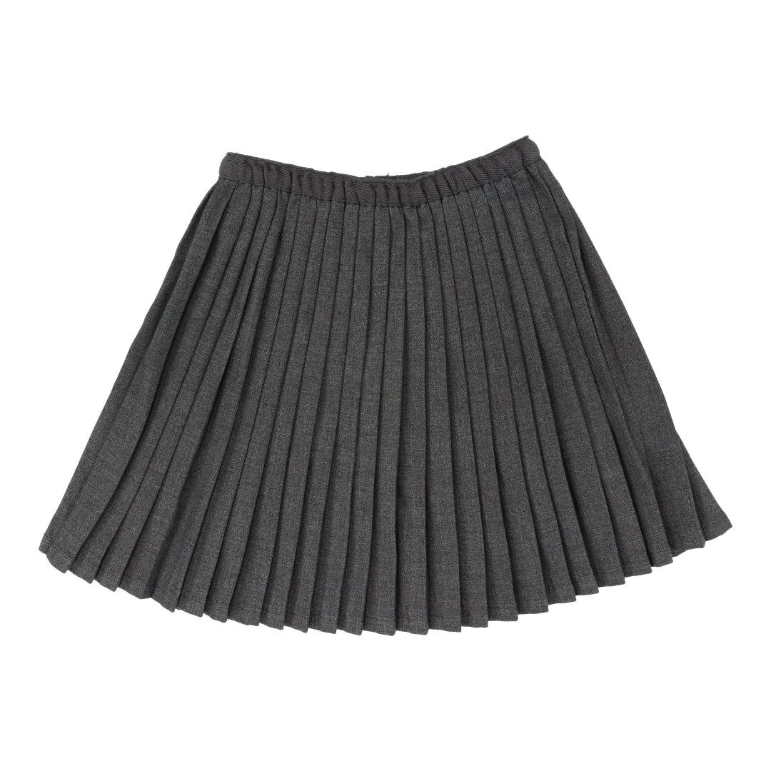 Mid Grey Knife Pleated Skirt