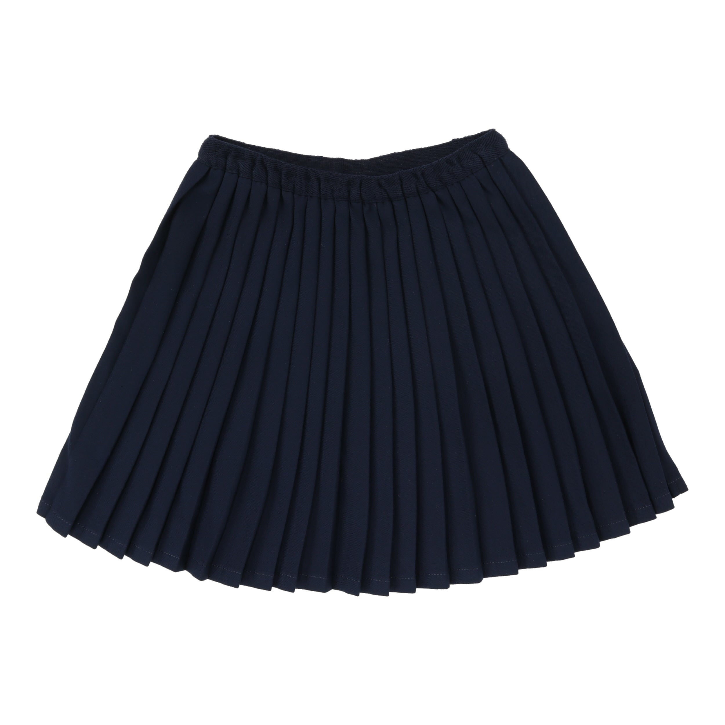 Navy Knife Pleated Skirt