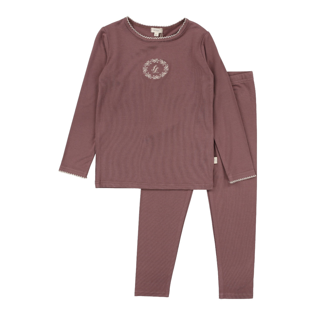 Dusty Plum  Emblem Lounge set