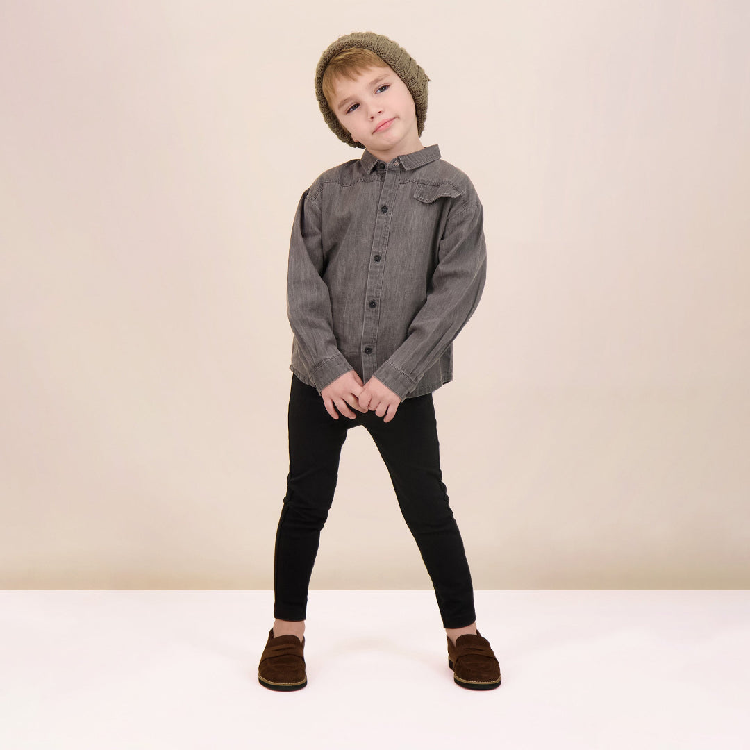 Grey Wash Tencel Shirt