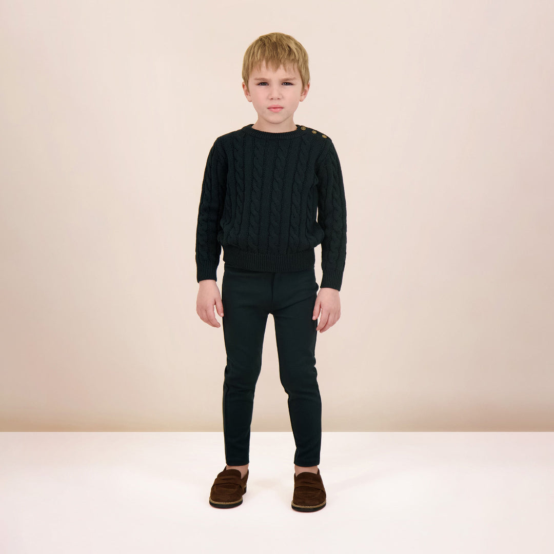 Black Cable Knit Sweater