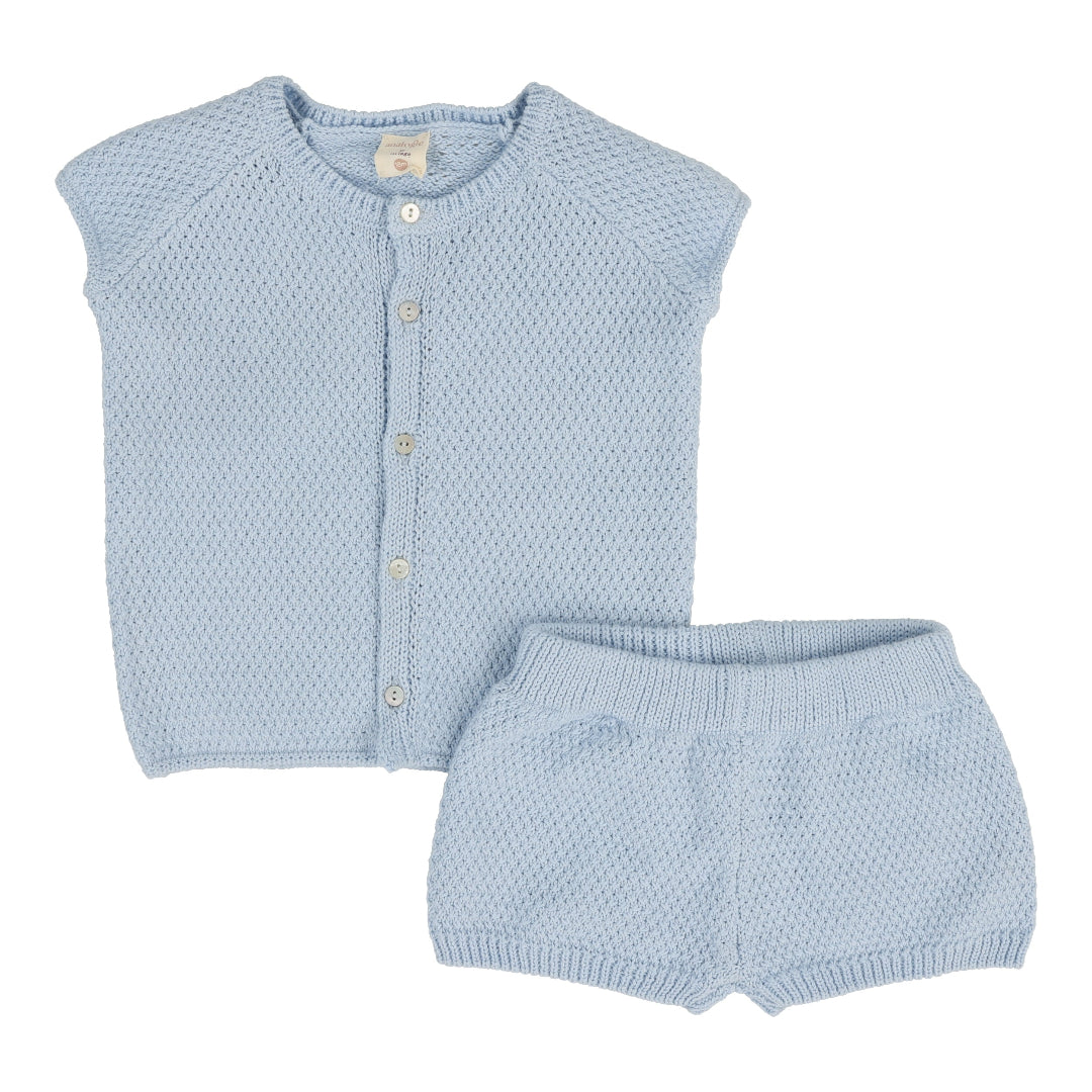 Light Blue Knit Set