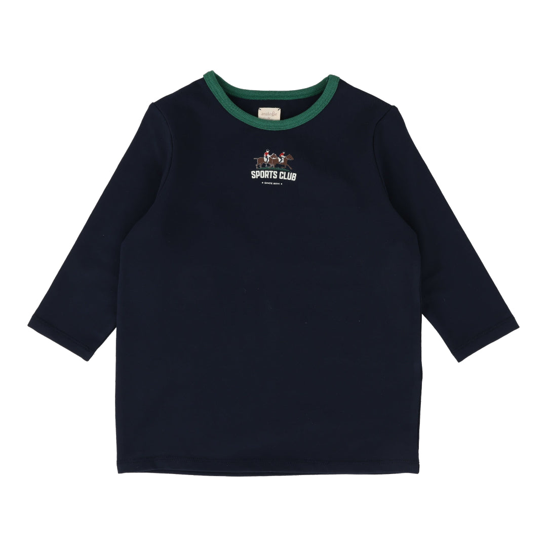 Navy Girls Long Sleeve Tee