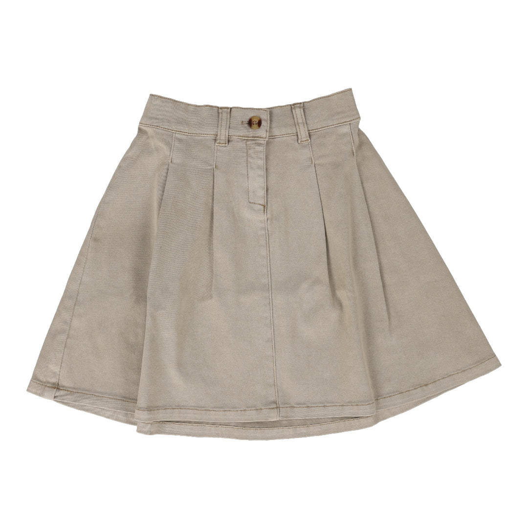 Taupe Pleated Skirt