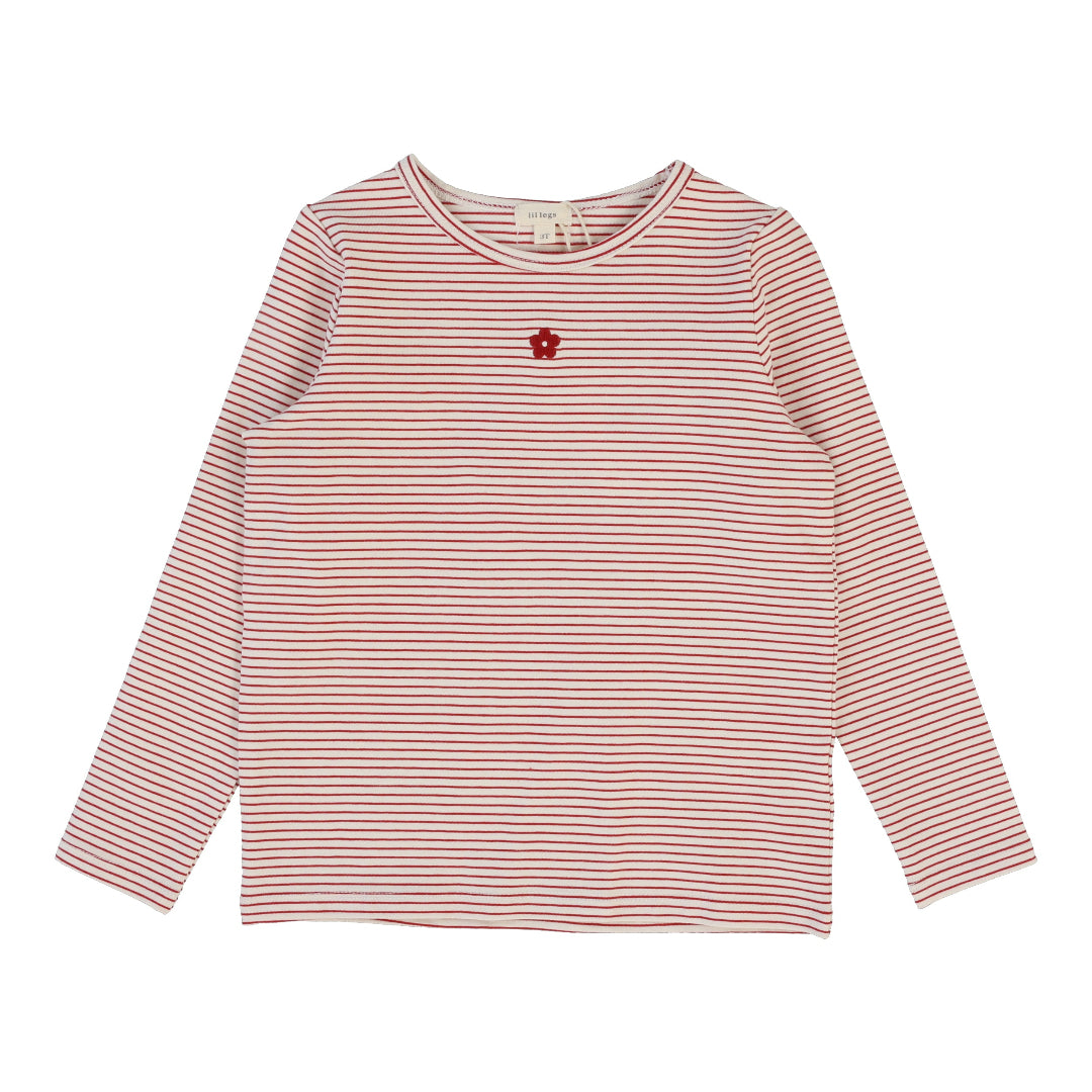 Red Striped Long Sleeve Tee