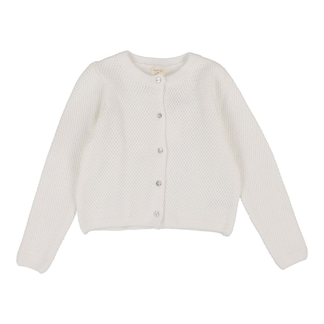 Winter White Knit Classic Cardigan