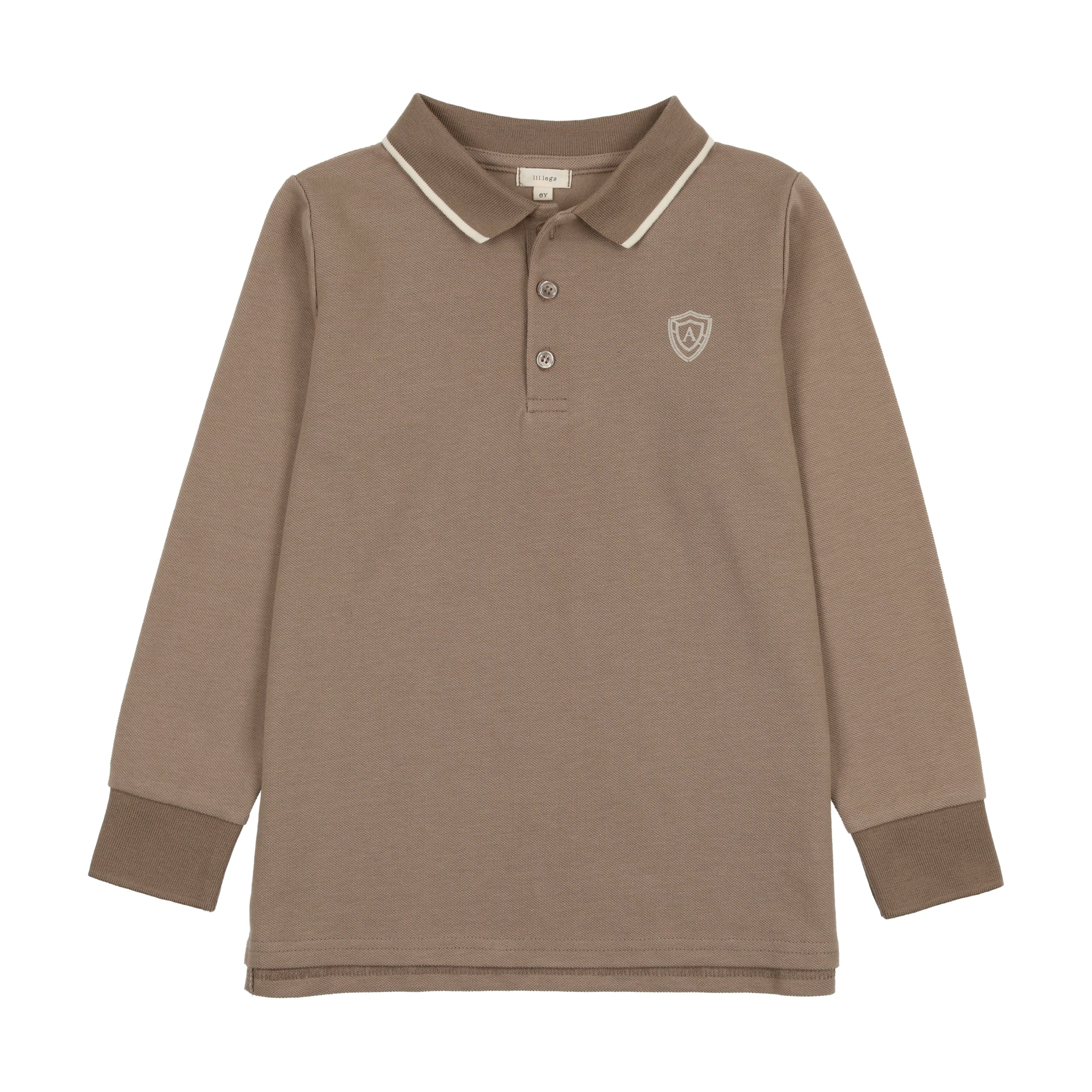 Taupe Logo Polo