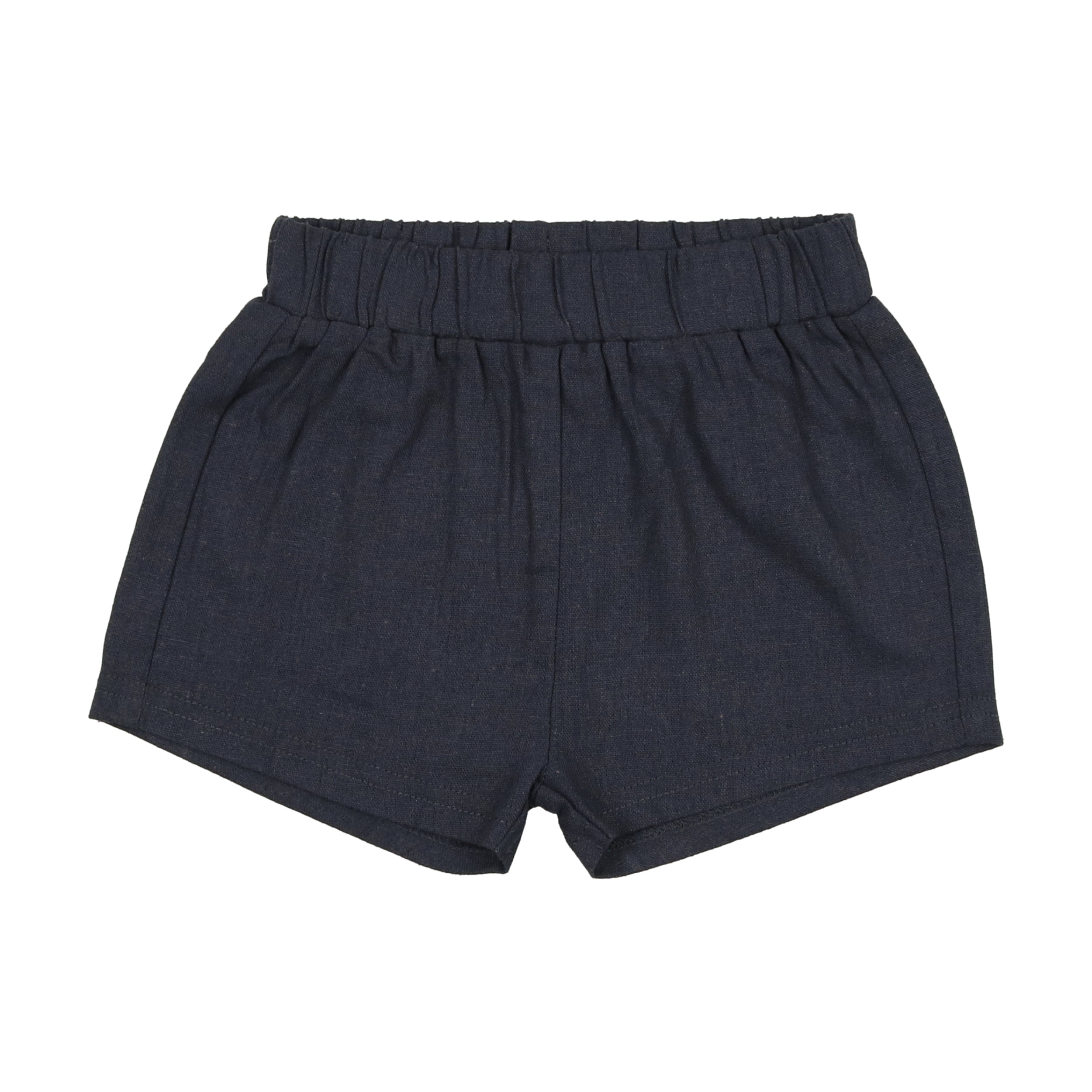 Off Navy Linen Pull-On Shorts