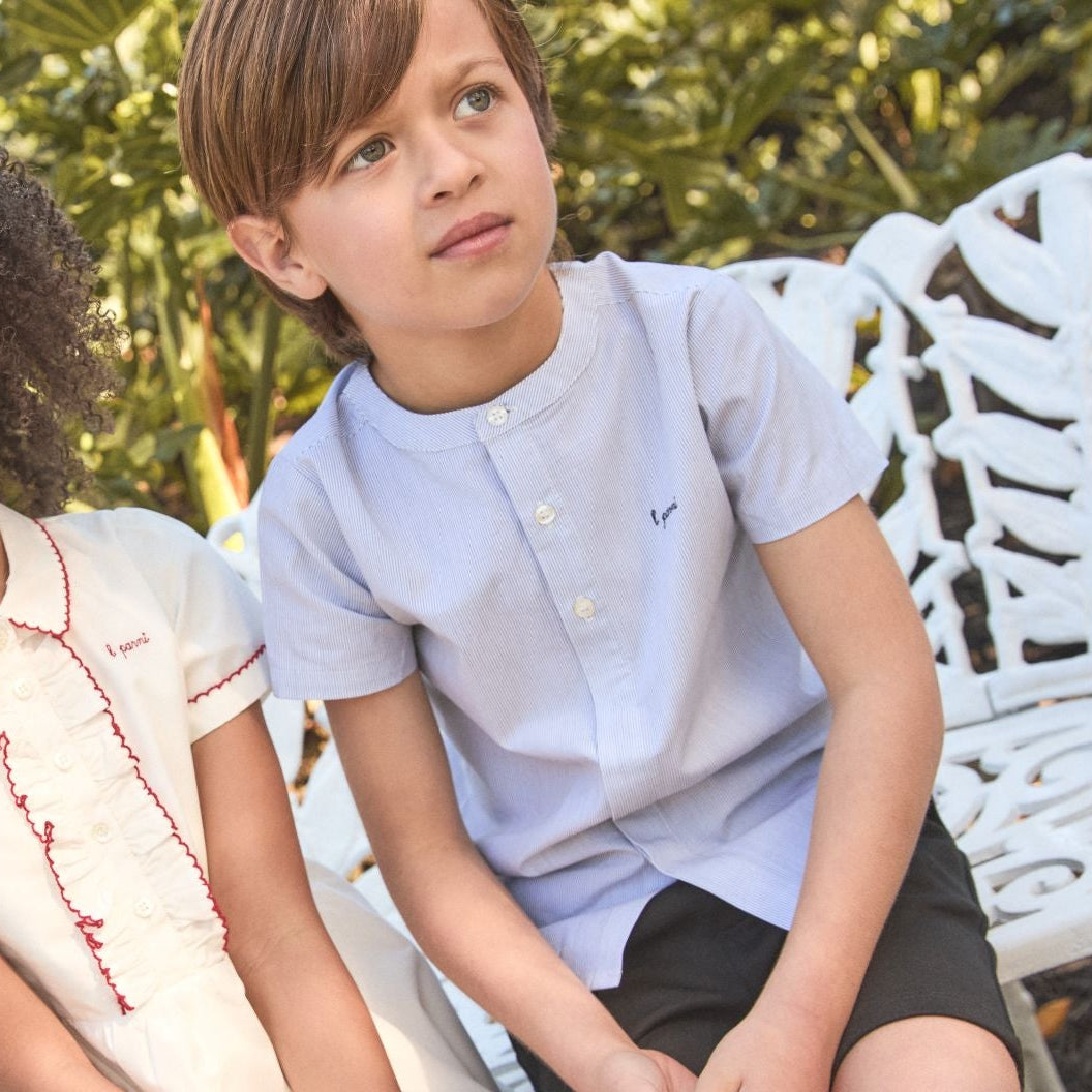 Navy Blue Signature Striped Shirt