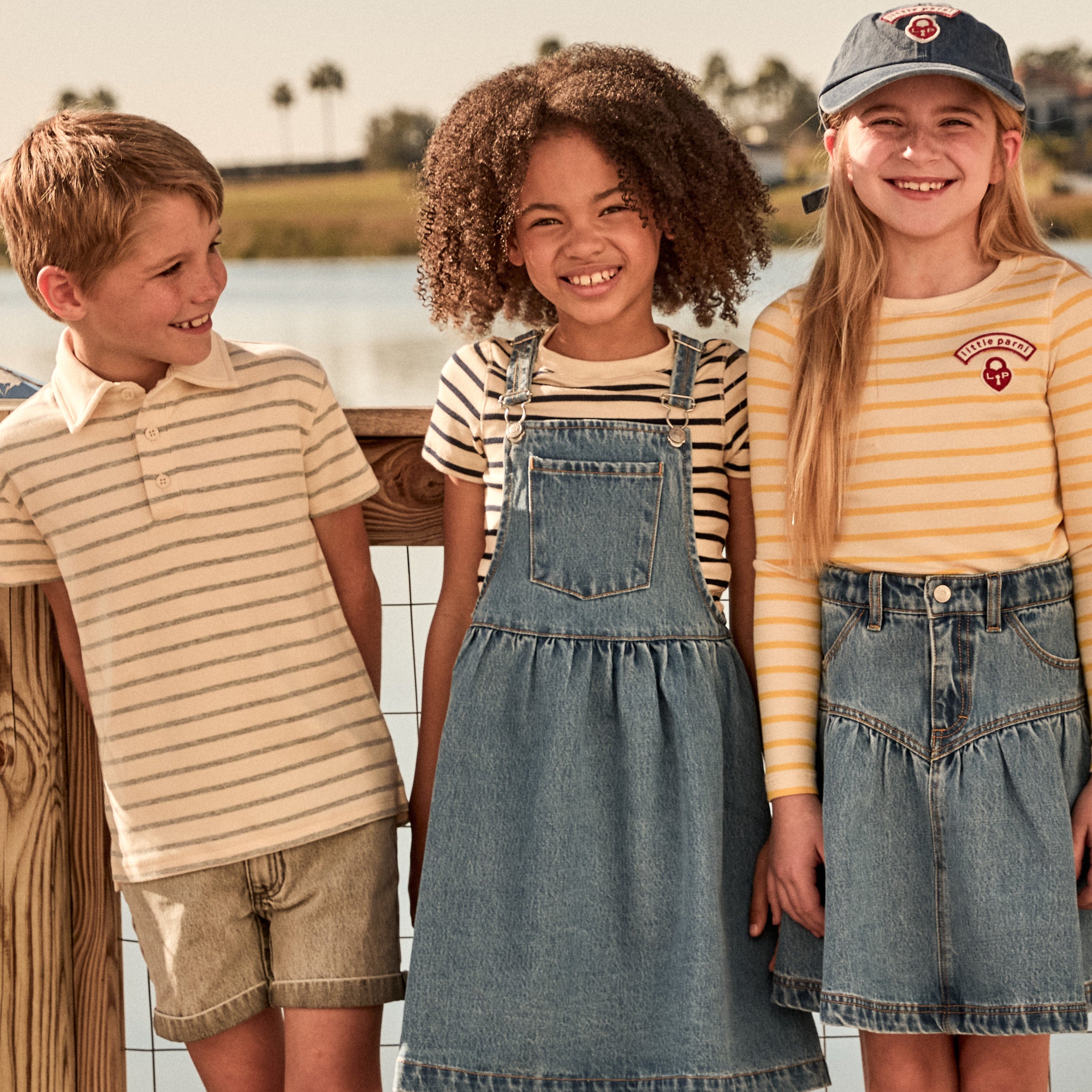 Yellow/ Ivory Classic Striped Long Sleeve Tee