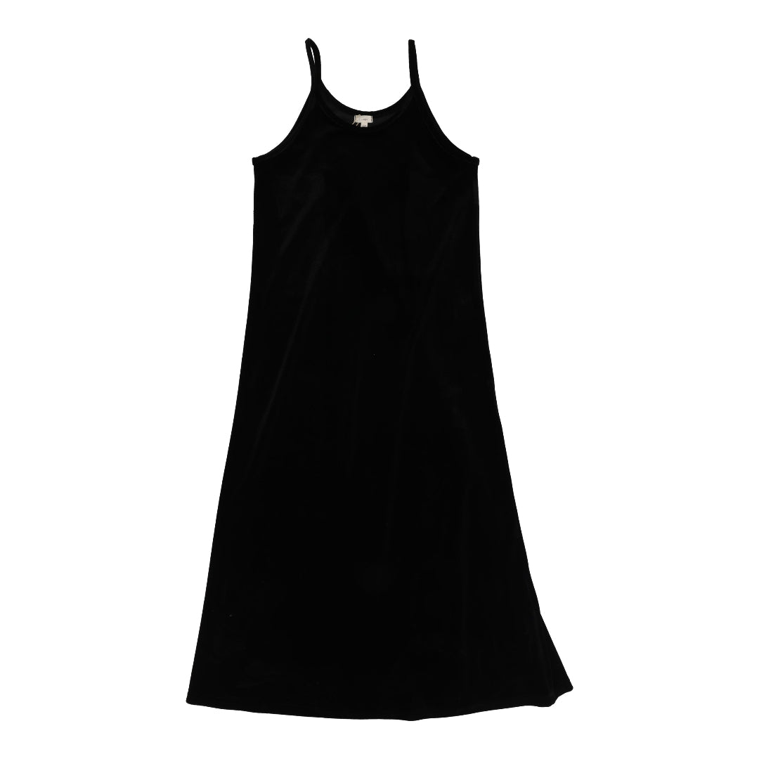 Black Velour Slip Maxi