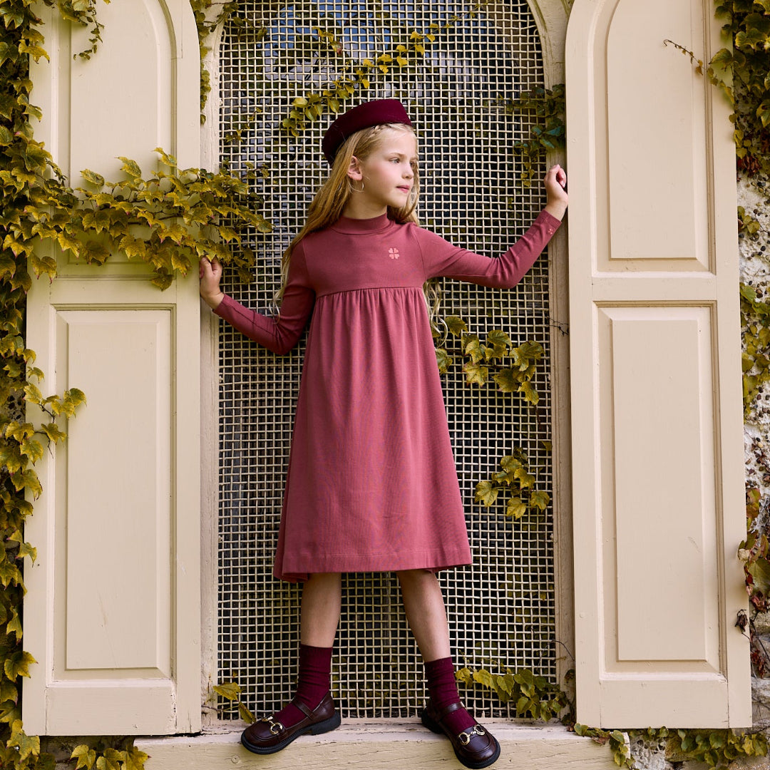 Pink Embroidered Clover Collection Dress