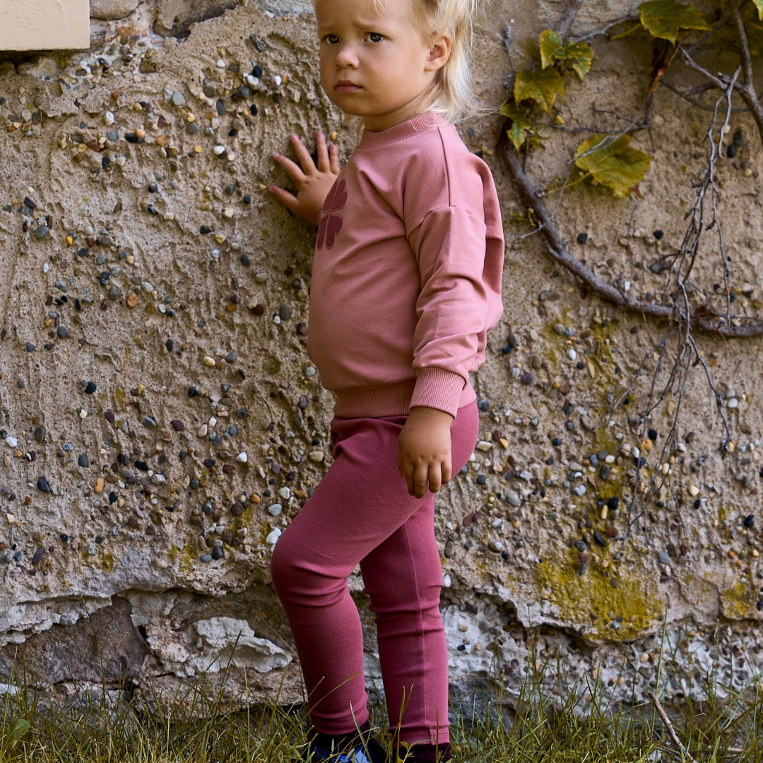 Pink Embroidered Clover Collection 2 Piece Set