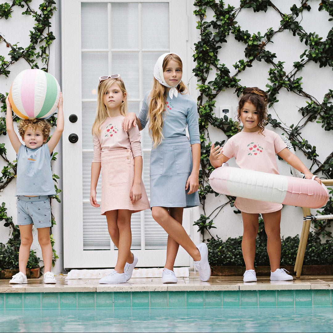 Pink Common Folk Twill Skirt