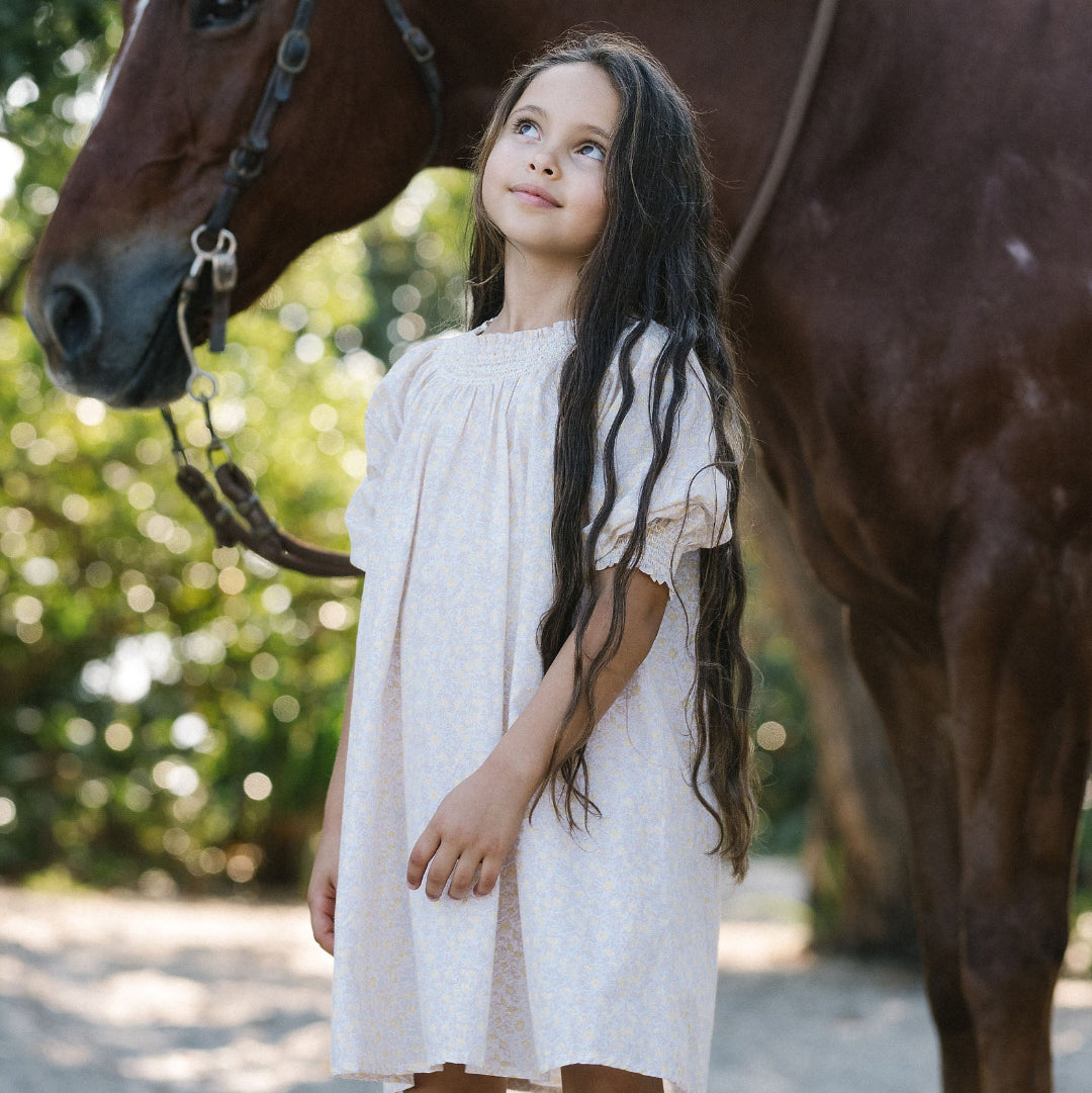 Yellow Sunny Blossom 3/4 Dress