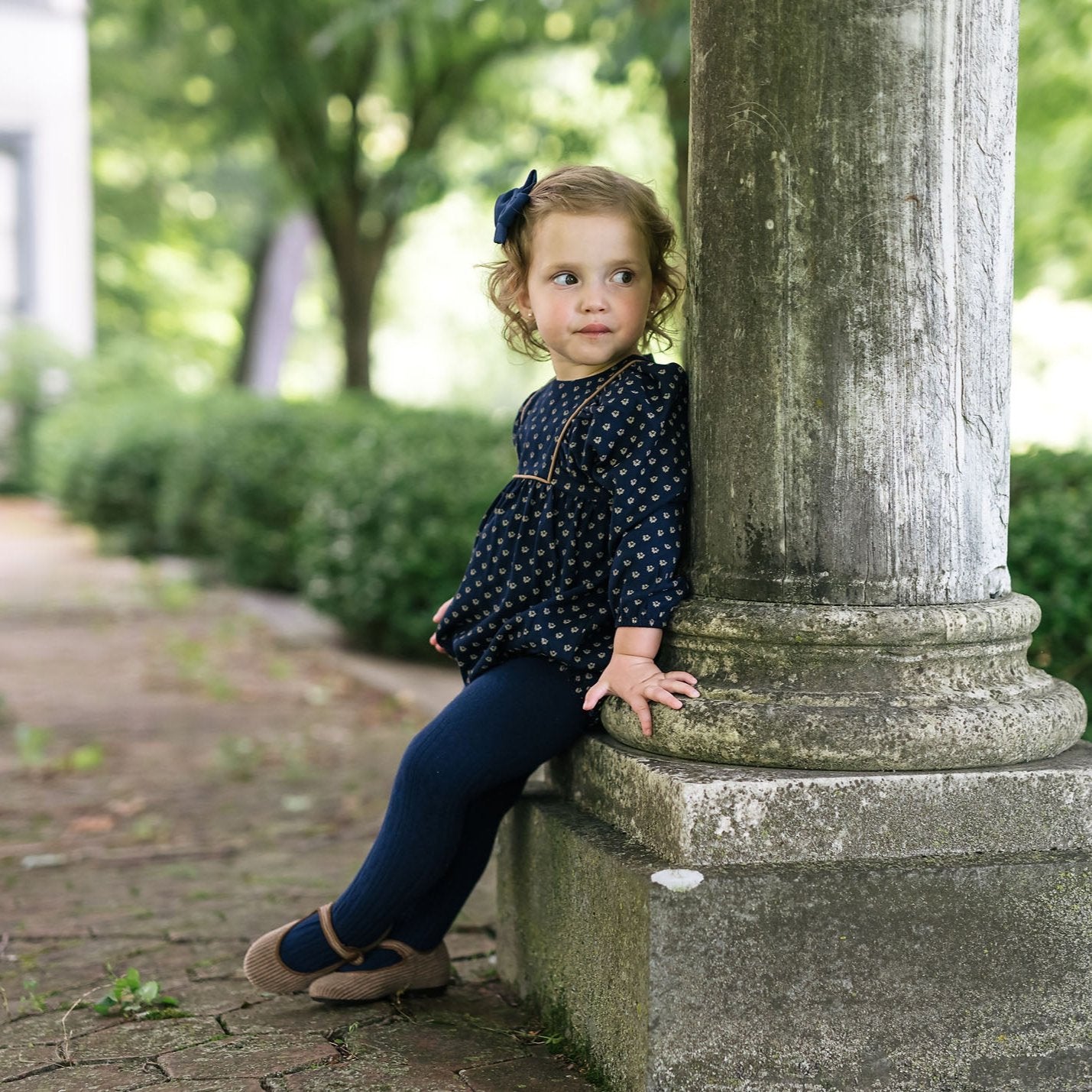 Medallion Print Girl's Bubble Romper