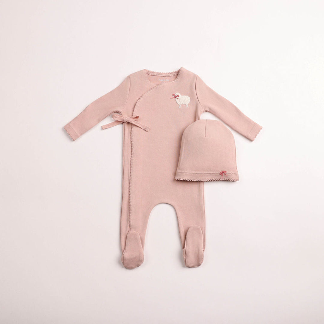 Tea Rose Little Lamb Footie/Beanie
