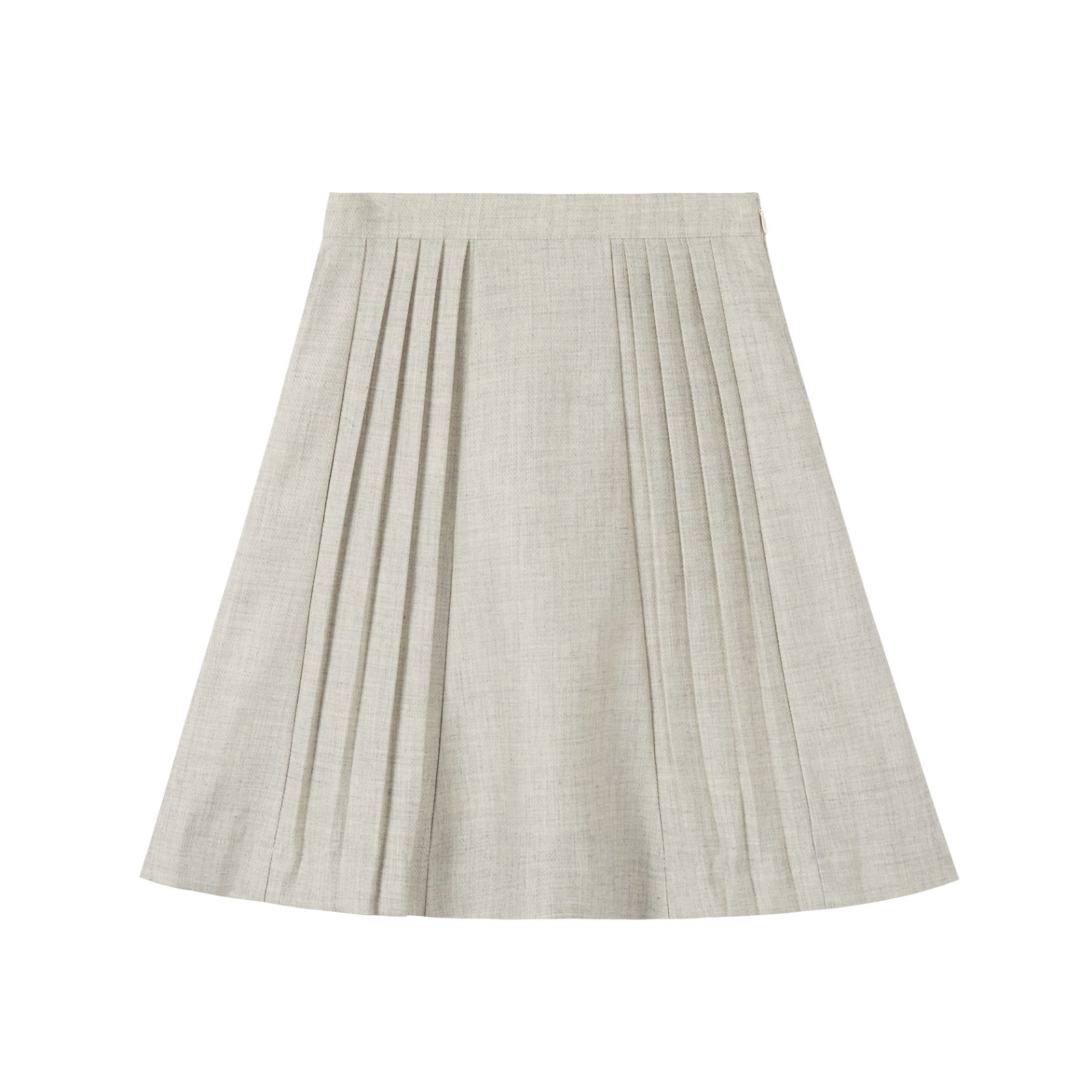 Grey Marled Pleated Skirt