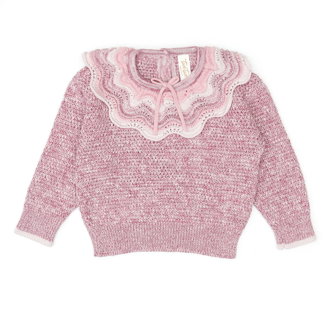 Mauve/Orchid Ice Multicolor Ruffle Sweater