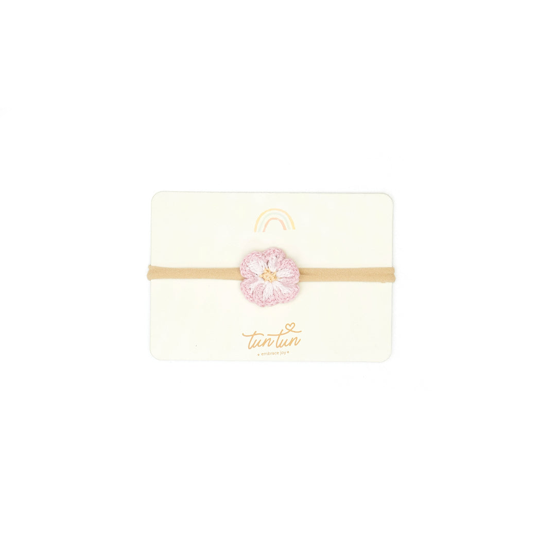 Rose & Cameo Pink & Mustard Seed Flower Headband
